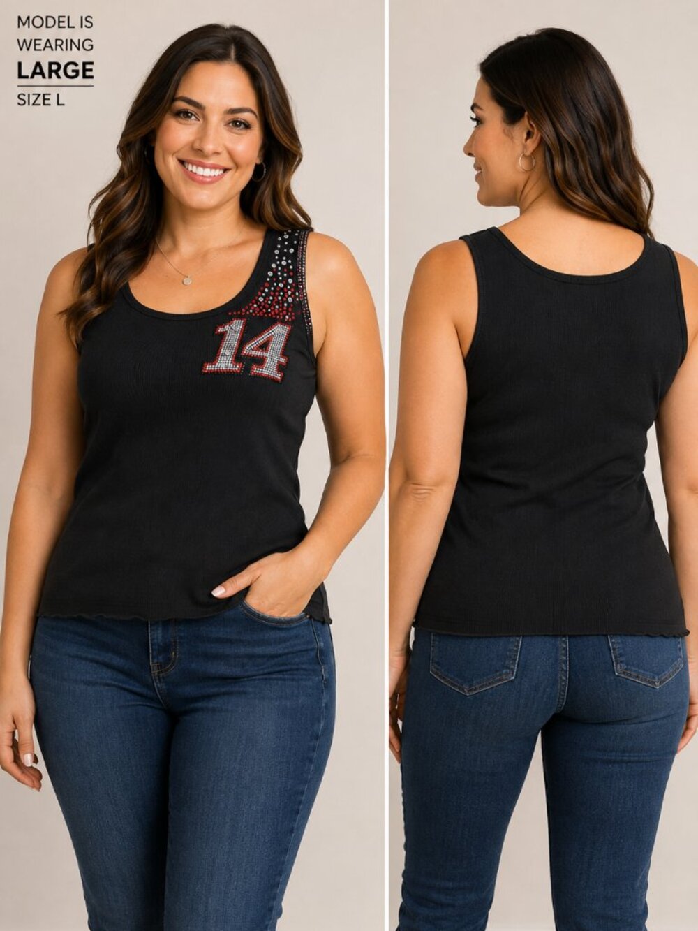 ✨ Raceway Fashionista by Diane Dallago black sleeveless tank top #14